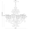 Crystorama Norwalk 28'' Chandelier - Product Dimensions