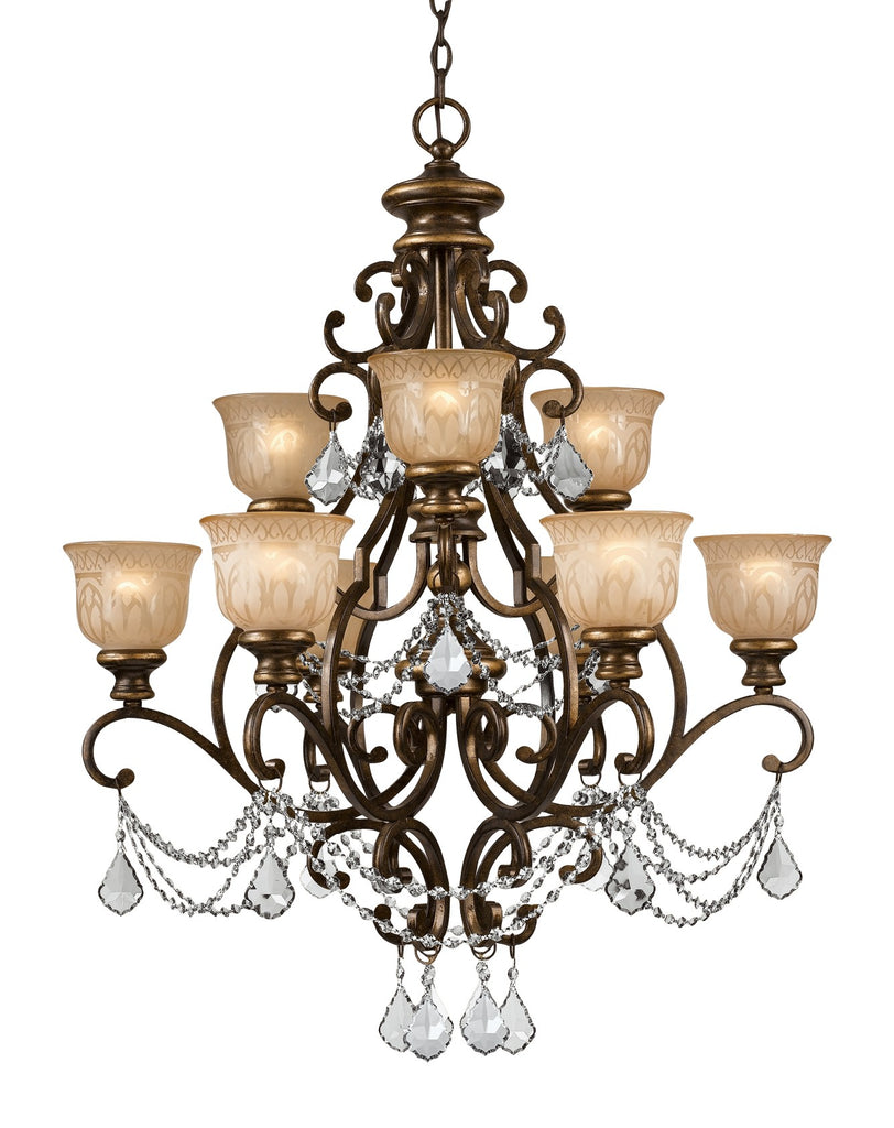 7509-BU-CL-MWP Norwalk 34'' Chandelier | Main Image