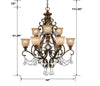 Crystorama Norwalk 34'' Chandelier - Product Dimensions