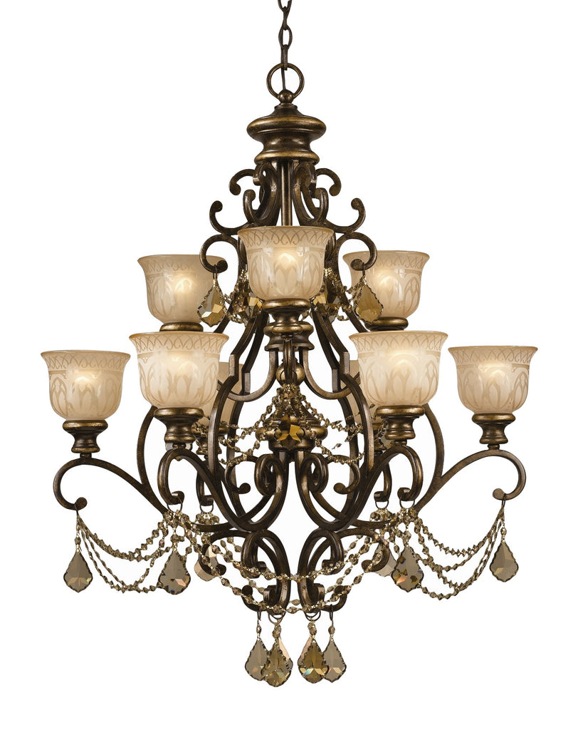 7509-BU-GT-MWP Norwalk 34'' Chandelier | Main Image
