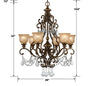 Crystorama Norwalk 28'' Chandelier - Product Dimensions