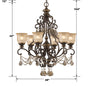 Crystorama Norwalk 28'' Chandelier - Product Dimensions
