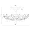 Crystorama Sterling 16'' Semi Flush Mount - Product Dimensions