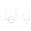 Crystorama Palmer 11.75'' Sconce - Product Dimensions