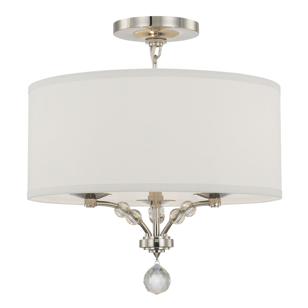 8005-PN_CEILING Mirage 3 Light Semi Flush Mount | Main Image