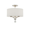 Crystorama Mirage 18'' Semi Flush Mount in Polished Nickel - Front View