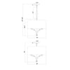 Crystorama Mirage 18'' Semi Flush Mount - Product Dimensions