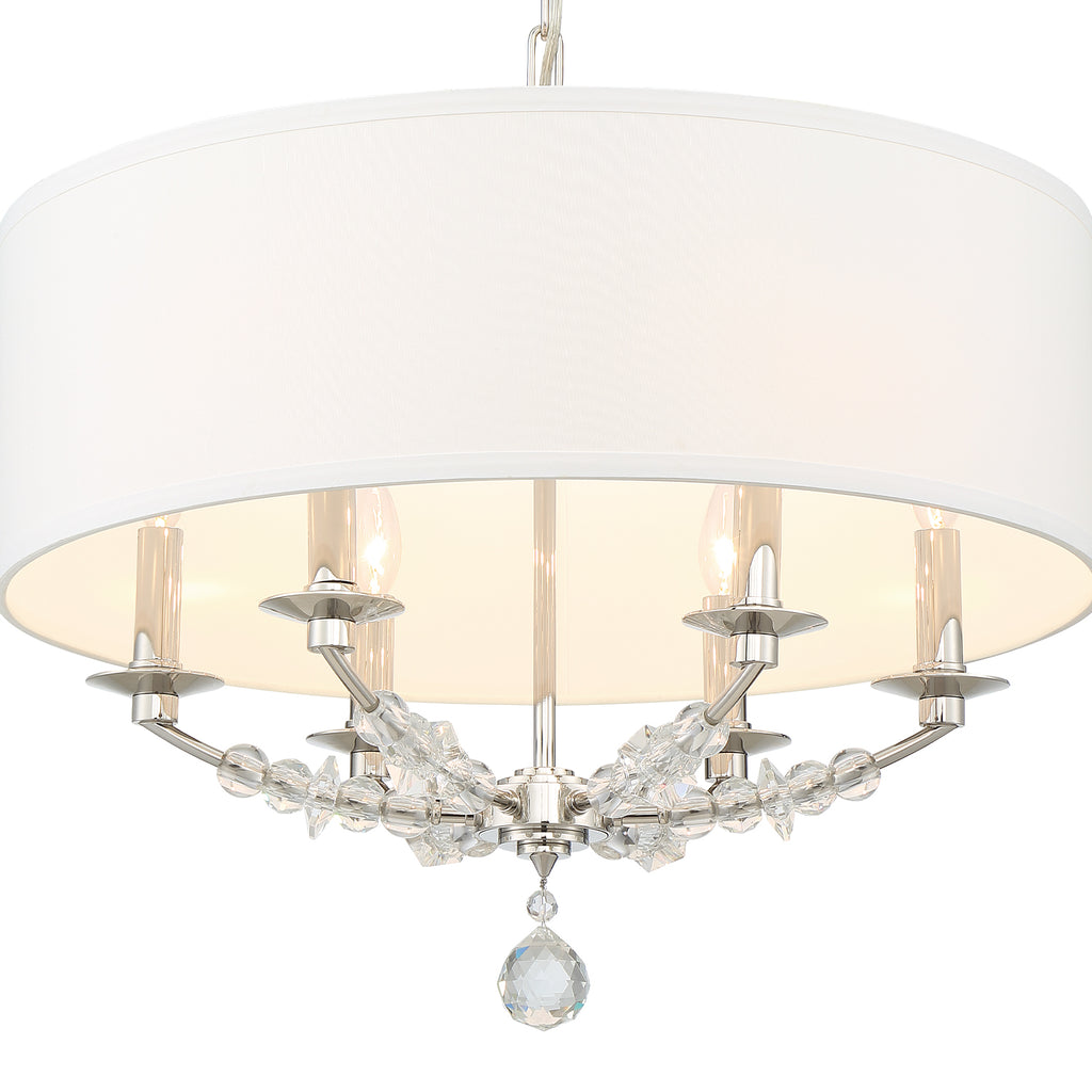 8016-PN Mirage 6 Light Chandelier | Alternate Image