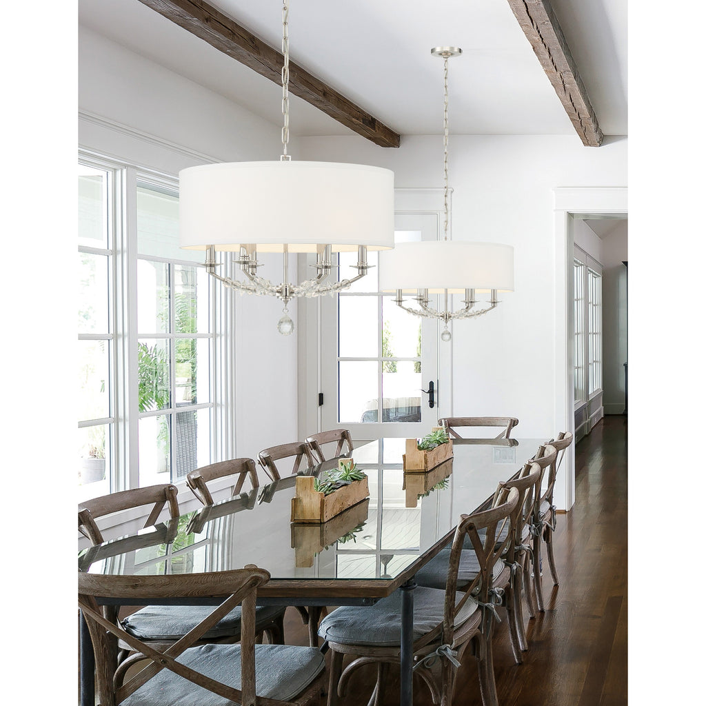Crystorama Mirage 24'' Chandelier in Polished Nickel - Lifestyle View