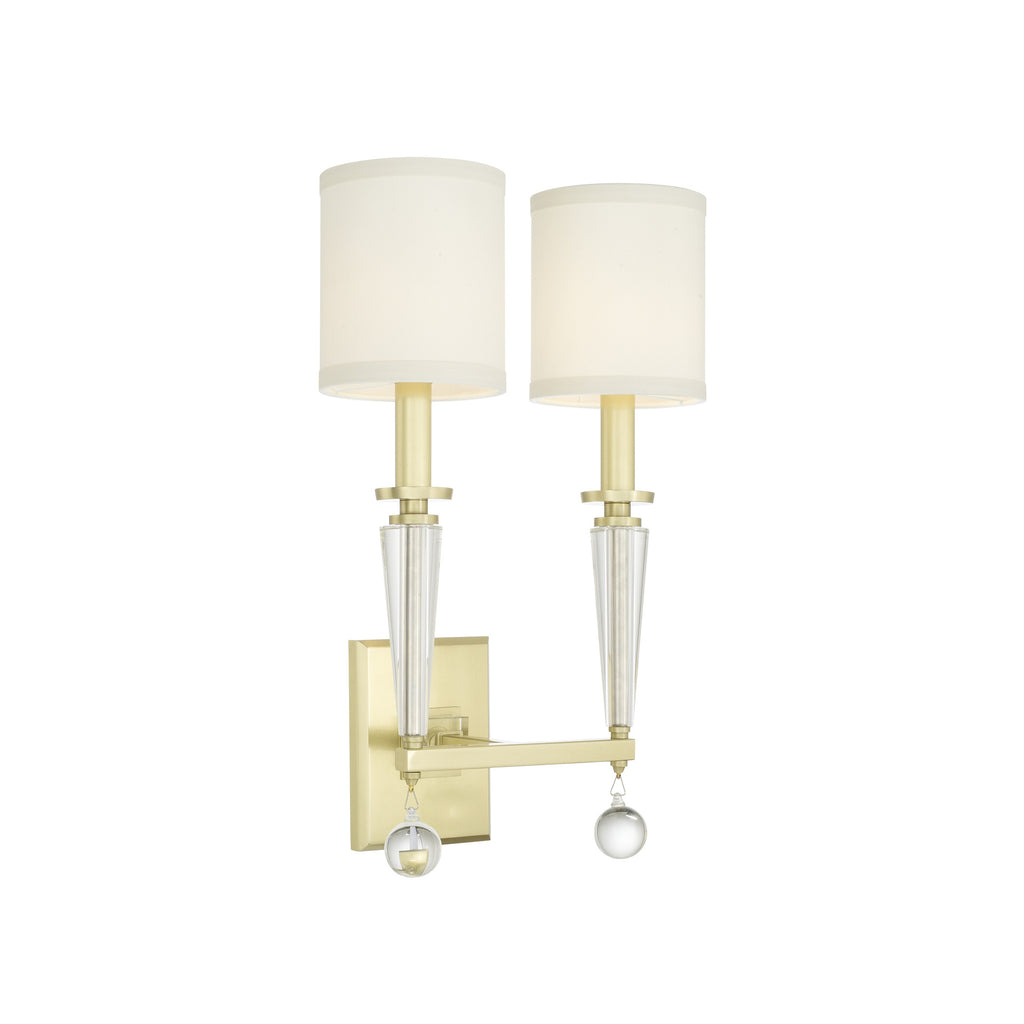 Crystorama Paxton 11.5'' Sconce in Aged Brass - Front View