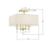 8105-AG_CEILING Paxton 16'' Semi Flush Mount | Dimensions Image