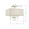 8105-PN_CEILING Paxton 16'' Semi Flush Mount | Dimensions Image