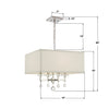 8105-PN Paxton 16'' Chandelier | Dimensions Image
