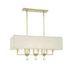 Crystorama Paxton 38'' Linear Chandelier in Aged Brass - Additional View