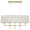 Crystorama Paxton 38'' Linear Chandelier in Aged Brass - Additional View