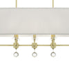 Crystorama Paxton 38'' Linear Chandelier in Aged Brass - Additional View