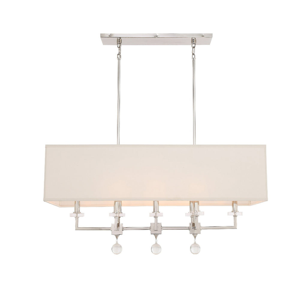 8109-PN Paxton 8 Light Linear Chandelier | Main Image