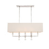 Crystorama Paxton 38'' Linear Chandelier in Polished Nickel - Front View