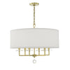 Crystorama Paxton 25.5'' Chandelier in Aged Brass - Front View