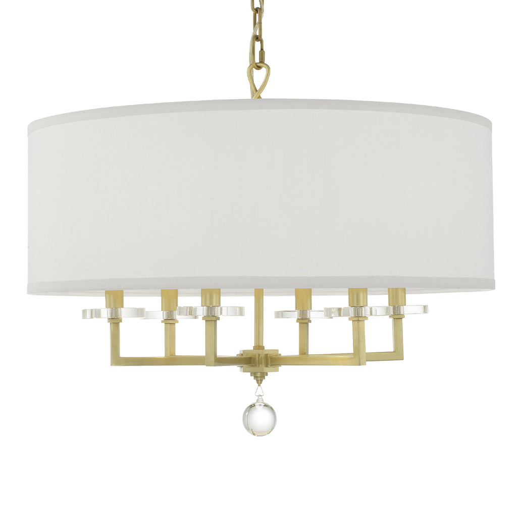 Crystorama Paxton 25.5'' Chandelier in Aged Brass - Additional View