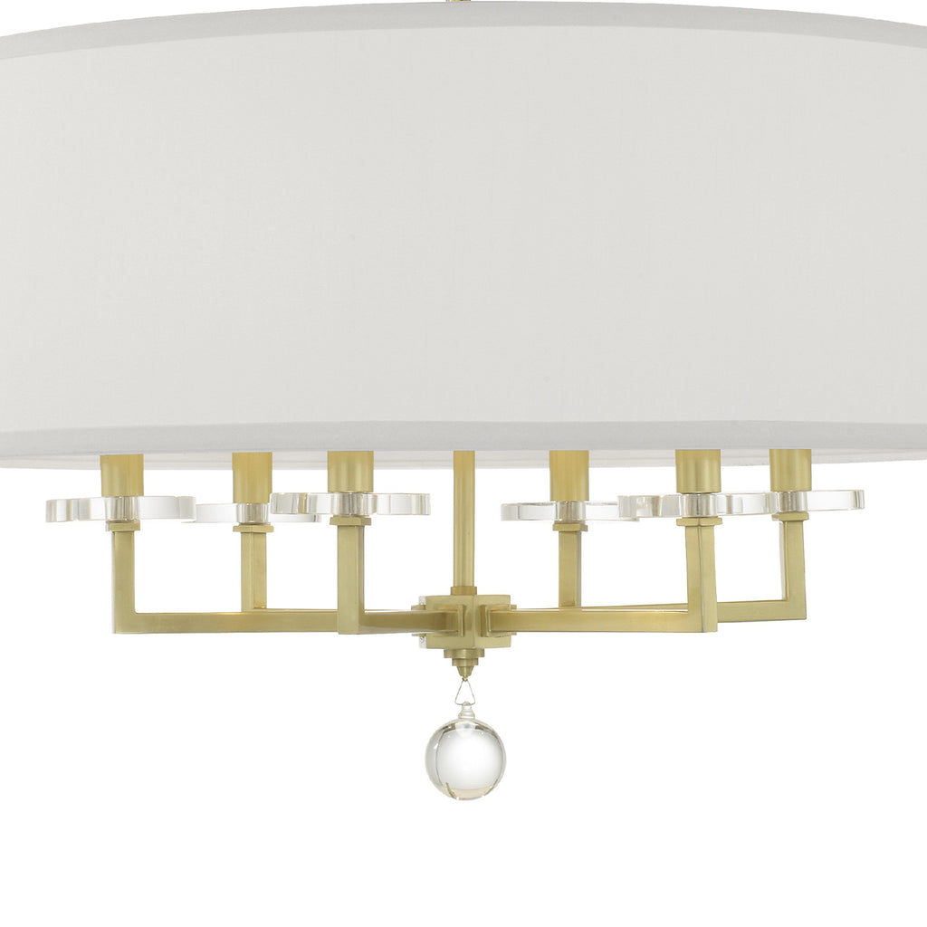 8116-AG Paxton 6 Light Chandelier | Alternate Image