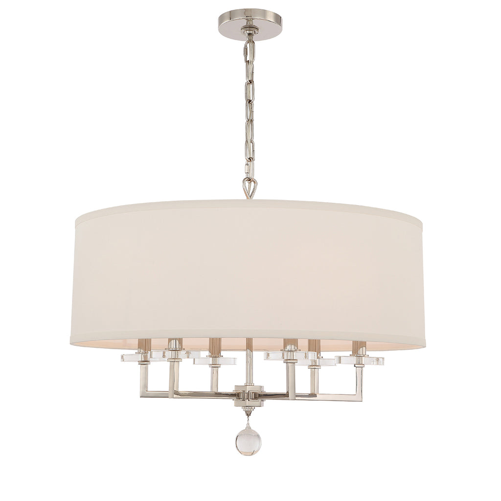 8116-PN Paxton 6 Light Chandelier | Alternate Image