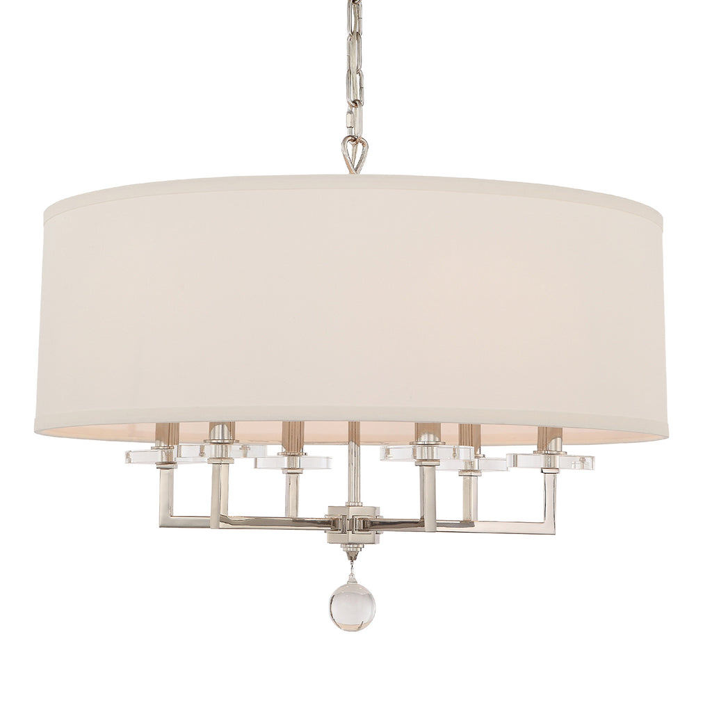 8116-PN Paxton 6 Light Chandelier | Alternate Image