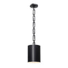 Crystorama Alston 8'' Pendant in Matte Black + White - Additional View