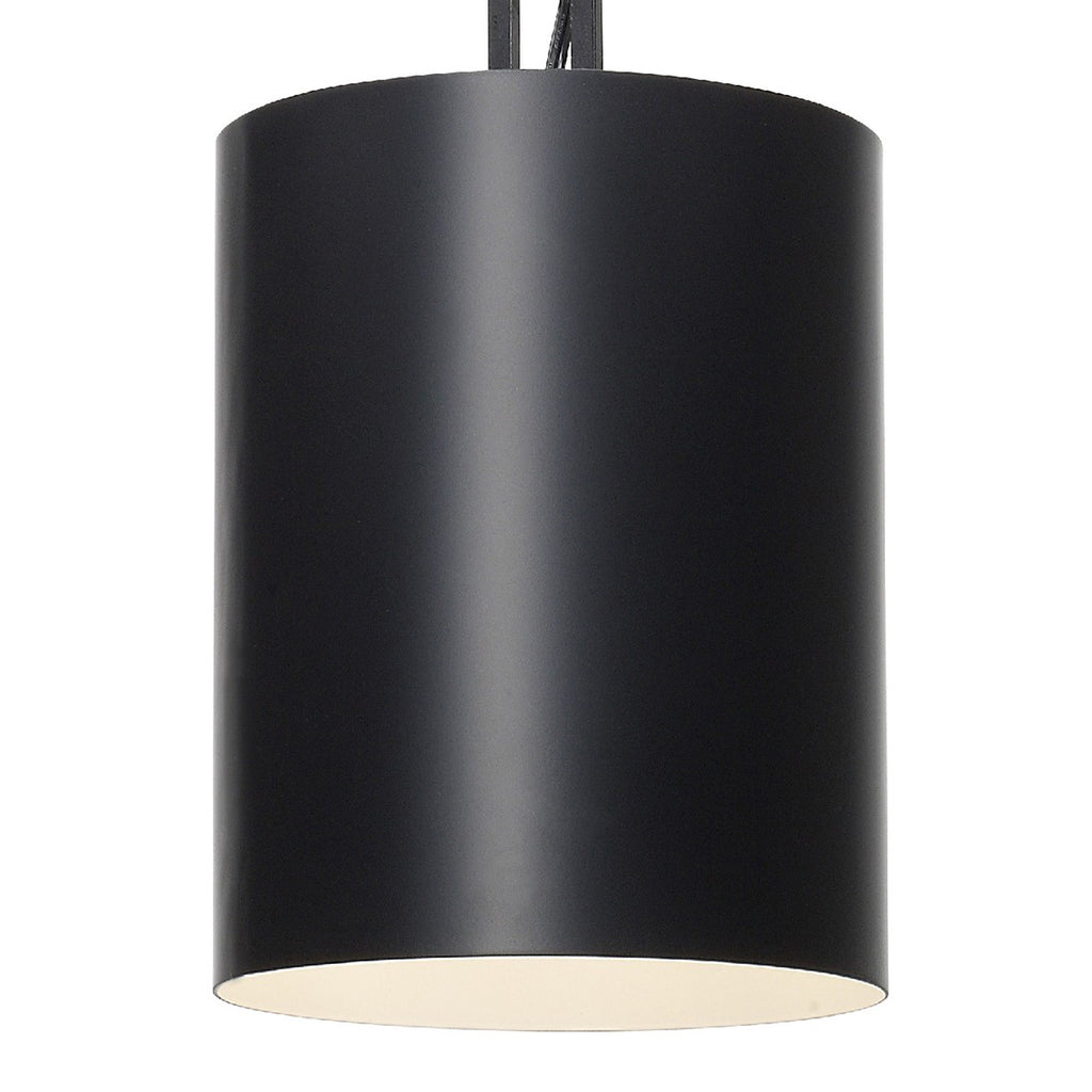 Crystorama Alston 8'' Pendant in Matte Black + White - Additional View