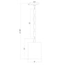 Crystorama Alston 8'' Pendant - Product Dimensions