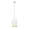 Crystorama-OPEN-BOX Brian Patrick Flynn Alston 1 Light Mini Pendant in Matte White + Antique Gold - Additional View