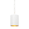 Crystorama Alston 8'' Pendant in Matte White + Antique Gold - Additional View