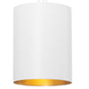 Crystorama Alston 8'' Pendant in Matte White + Antique Gold - Additional View