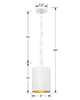 Crystorama-OPEN-BOX Brian Patrick Flynn Alston 1 Light Mini Pendant - Product Dimensions