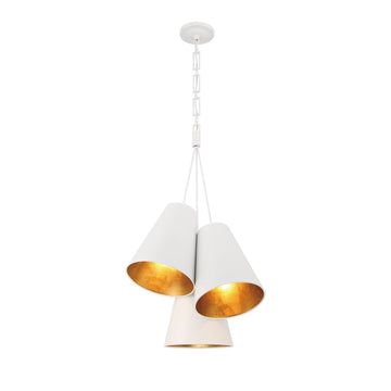 Matte White + Antique Gold