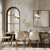 8684-MT-GA Brian Patrick Flynn Alston 3 Light Pendant | Lifestyle Image