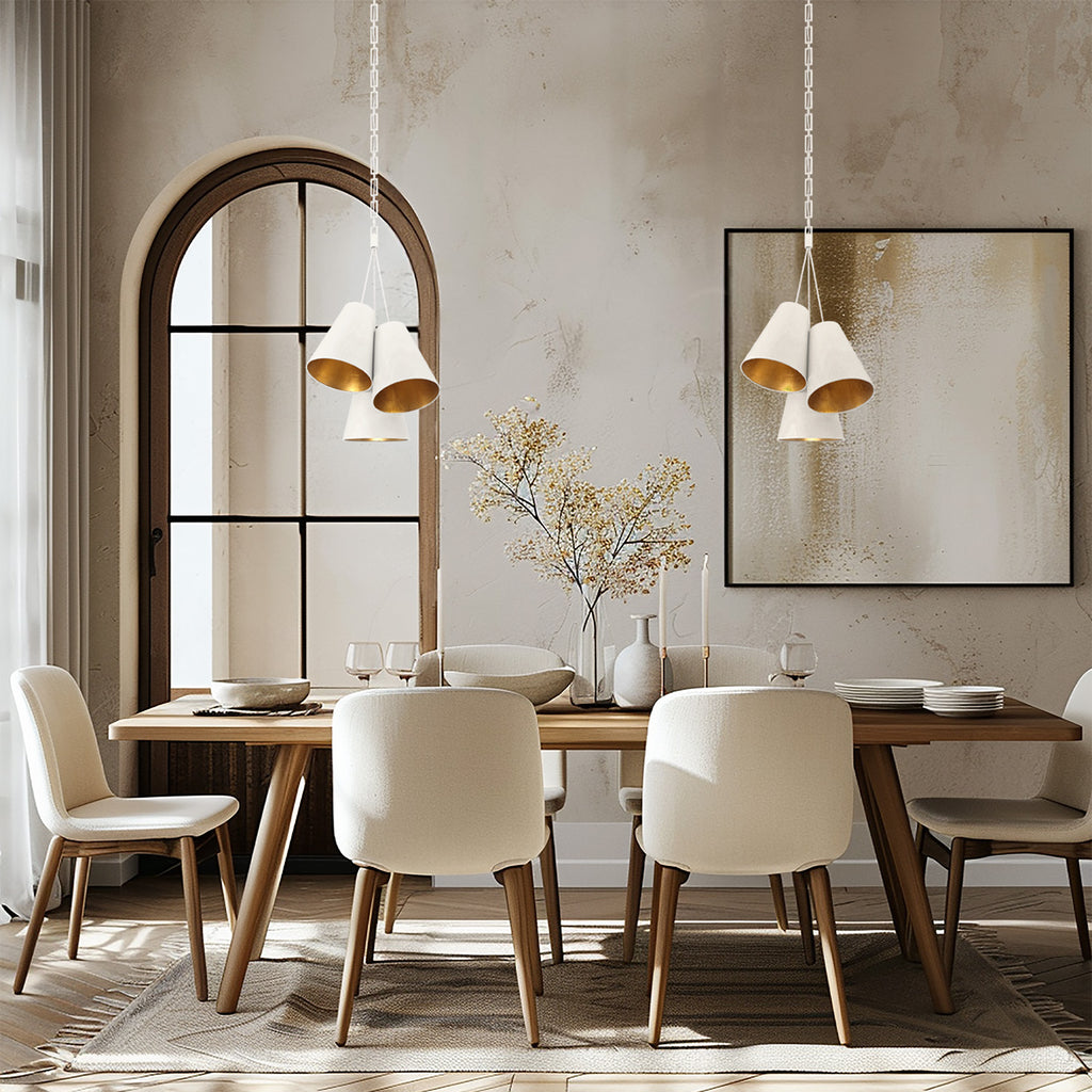 8684-MT-GA Brian Patrick Flynn Alston 3 Light Pendant | Lifestyle Image
