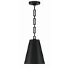 Crystorama Alston 10'' Pendant in Matte Black + Antique Gold - Additional View
