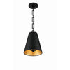 Crystorama Alston 10'' Pendant in Matte Black + Antique Gold - Additional View