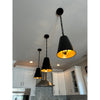 Crystorama Alston 10'' Pendant in Matte Black + Antique Gold - Lifestyle View