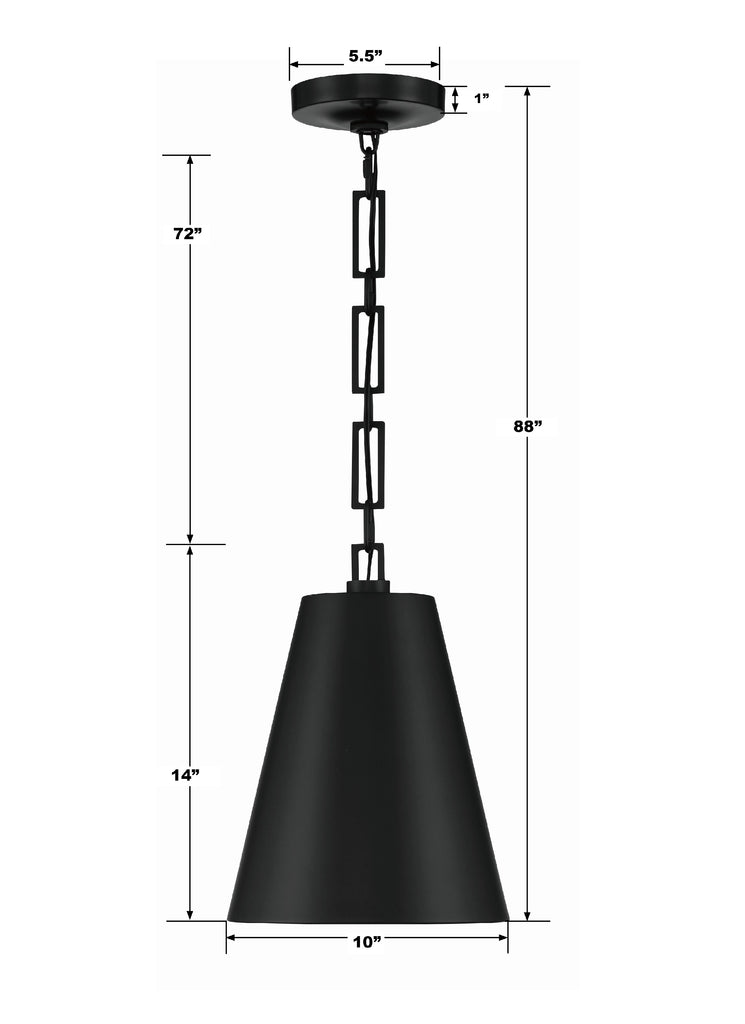 8685-MK-GA Brian Patrick Flynn Alston 2 Light Mini Pendant | Dimensions Image