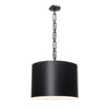 Crystorama Alston 20'' Pendant in Matte Black + White - Front View