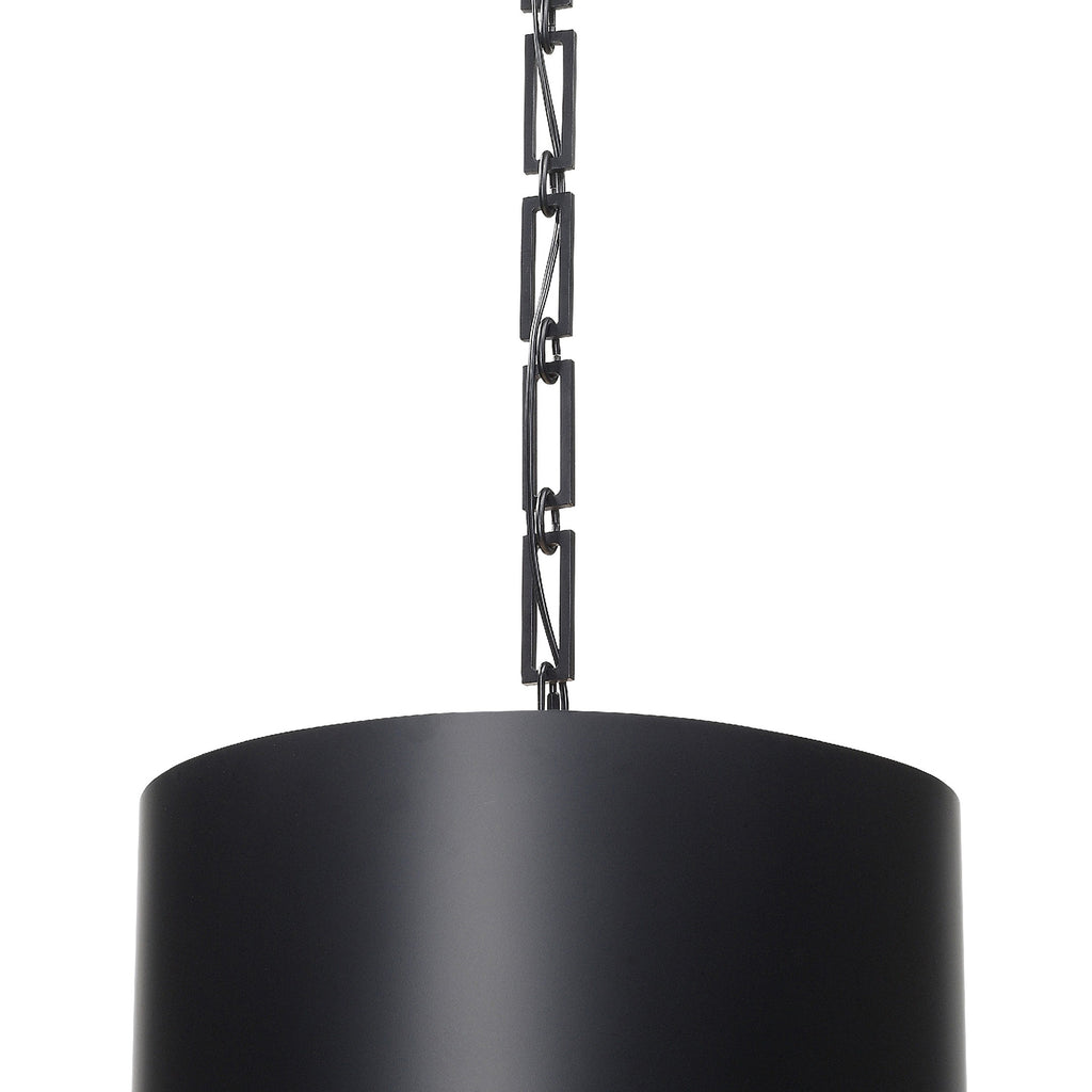 Crystorama Alston 20'' Pendant in Matte Black + White - Additional View