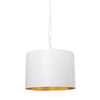 Crystorama Alston 20'' Pendant in Matte White + Antique Gold - Additional View