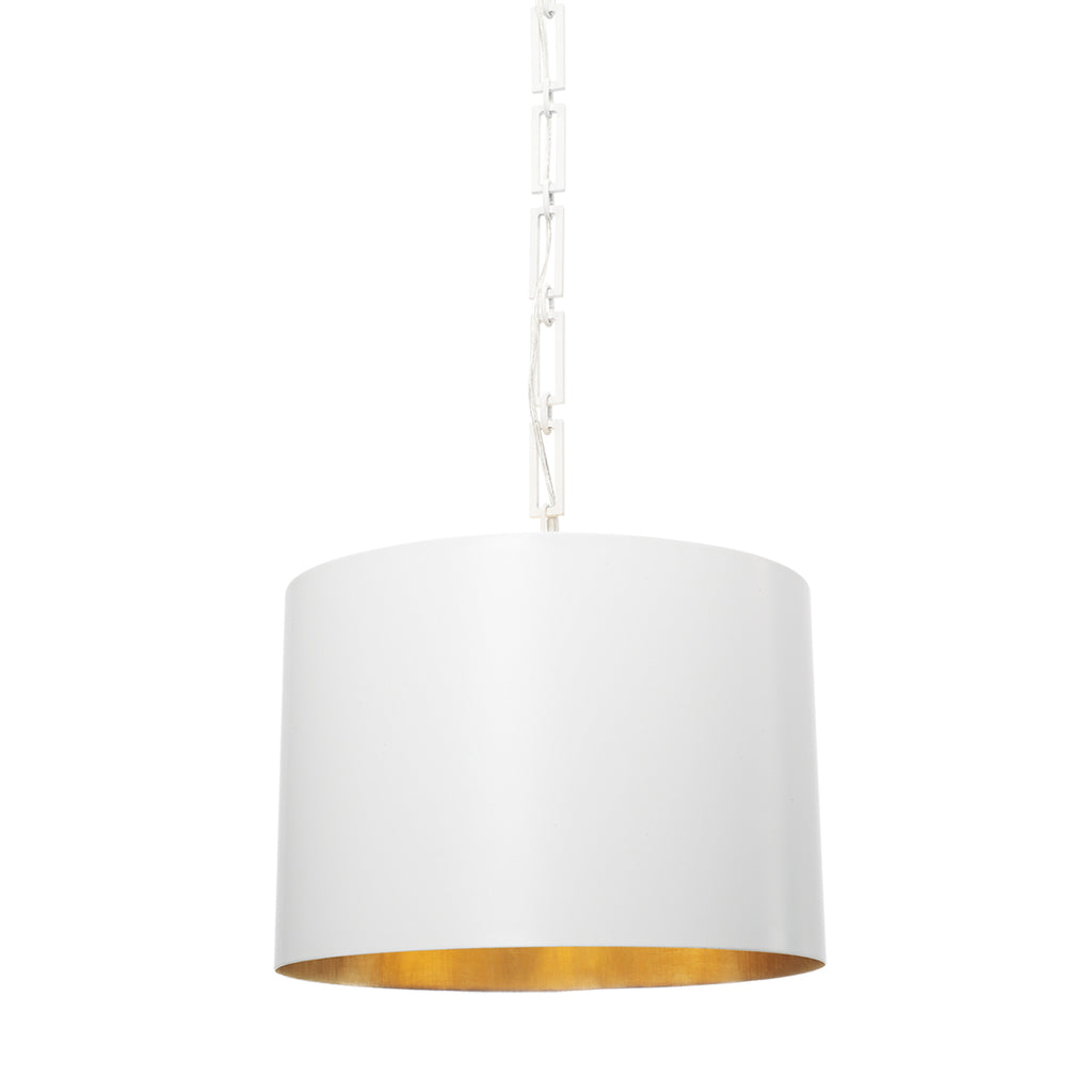 Crystorama Alston 20'' Pendant in Matte White + Antique Gold - Additional View