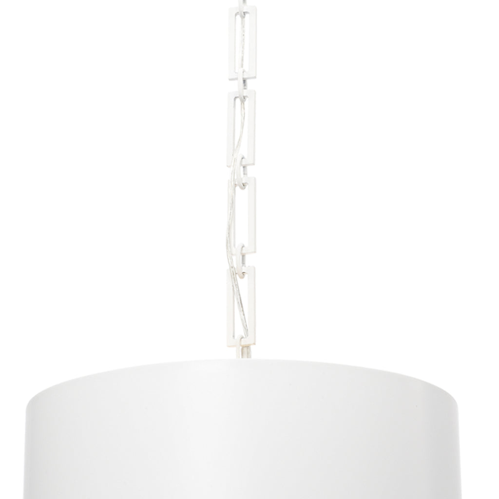 Crystorama Alston 20'' Pendant in Matte White + Antique Gold - Additional View