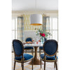 Crystorama Alston 20'' Pendant in Matte White + Antique Gold - Lifestyle View
