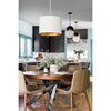 Crystorama Alston 20'' Pendant in Matte White + Antique Gold - Lifestyle View