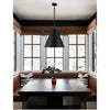 Crystorama Alston 18'' Pendant in Matte Black + Antique Gold - Lifestyle View
