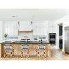 Crystorama Alston 18'' Pendant in Matte White + Antique Gold - Lifestyle View